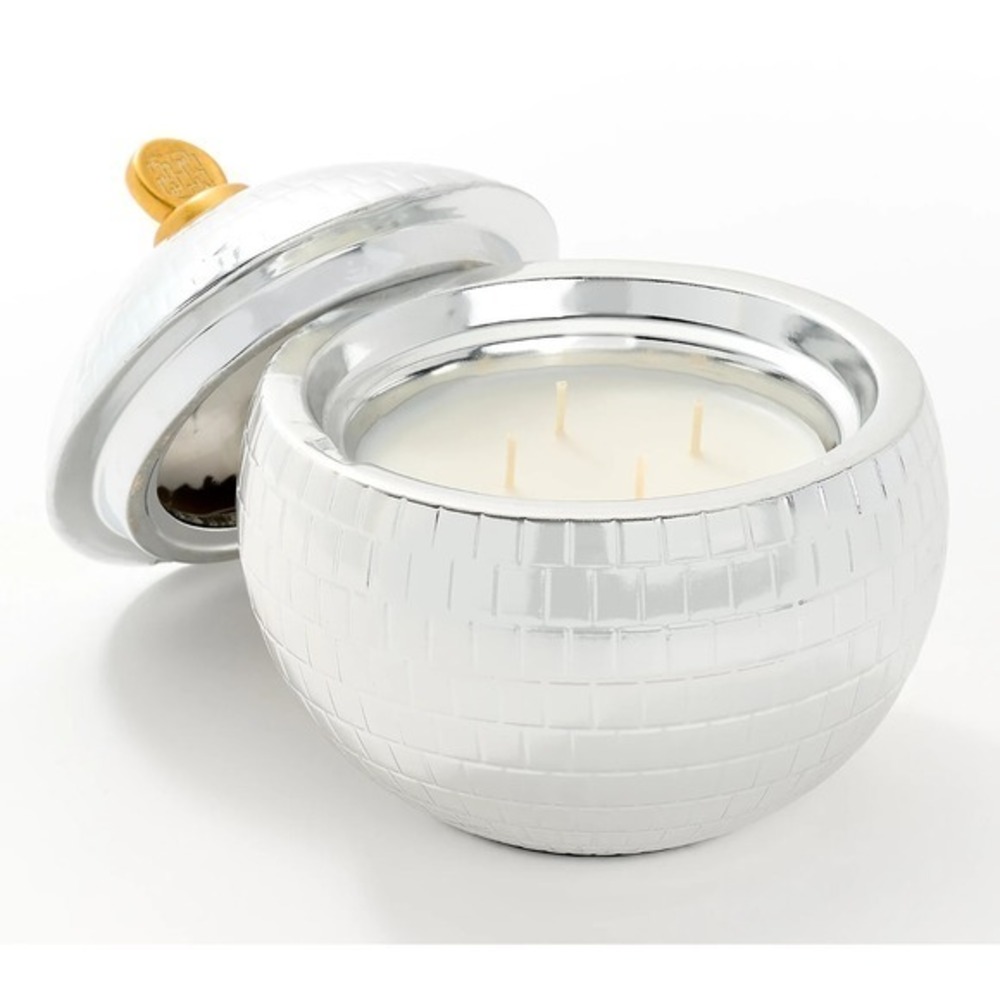 HomeWorx by Slatkin + Co. 14-oz Sparkling Cuvee Scented Disco Ball Candle Silver